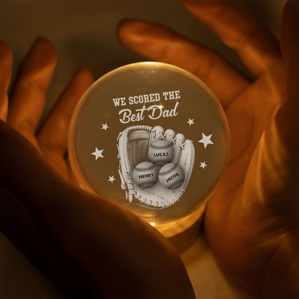 Our Daddy - Personalized Crystal Globe Lamp