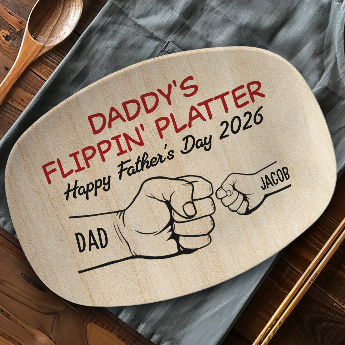 BBQ King Dad - Personalized Platter