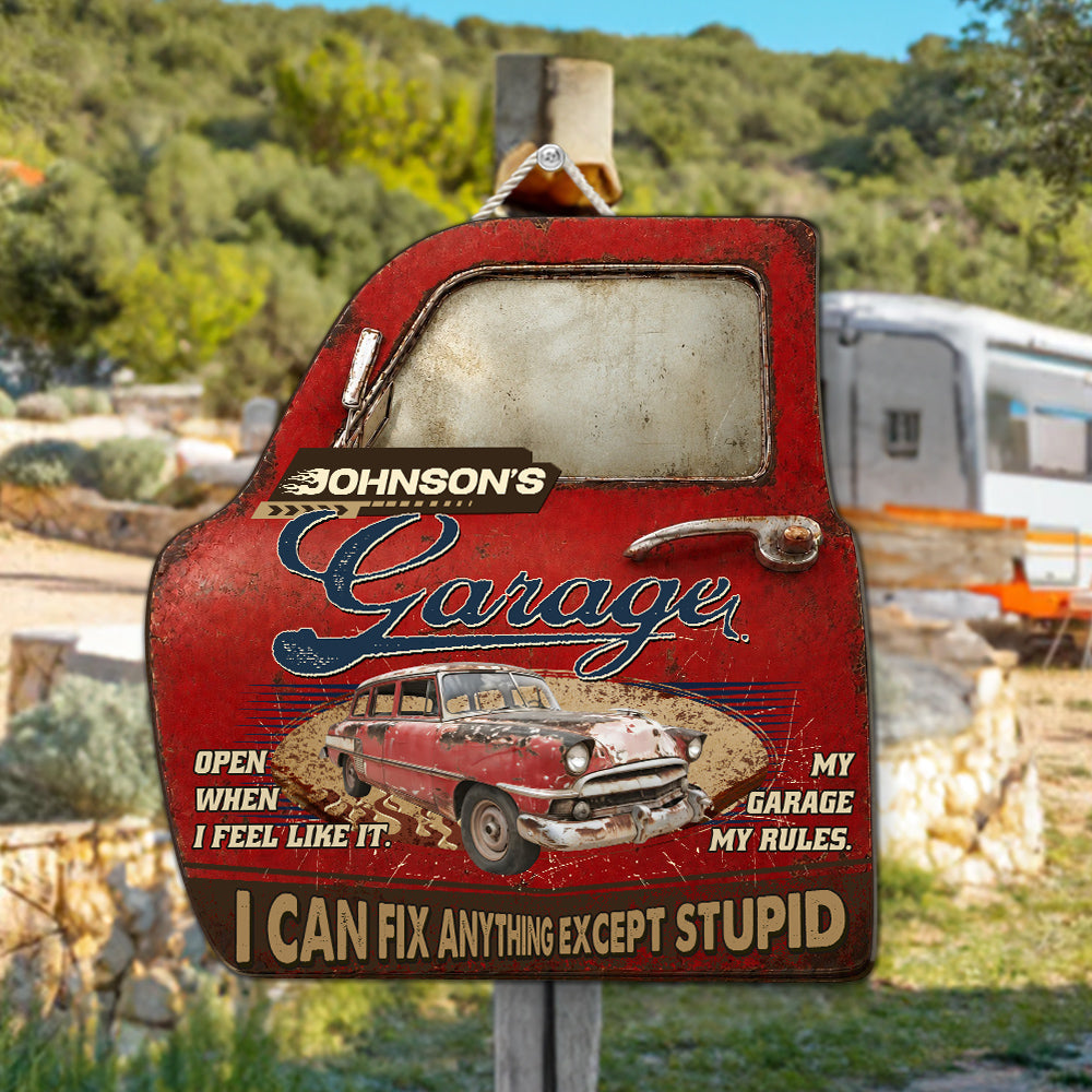 Custom Photo 3D Home & Wall Decor, Birthday & Christmas Gift • My Garage My Rules - Personalized 3D Effect Wood Sign