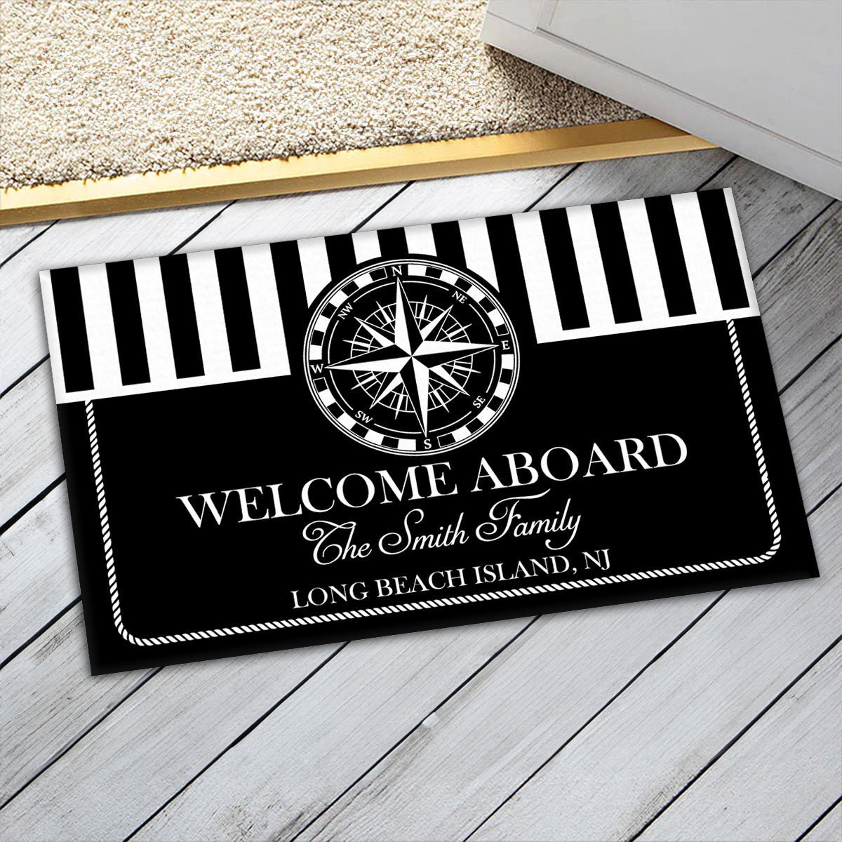 Welcome Aboard - Personalized Doormat