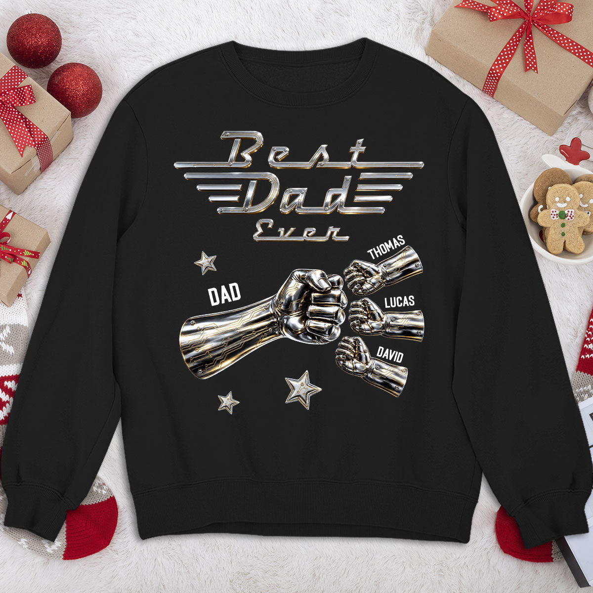 Custom Christmas Anniversary Keepsake Gifts For Husband • Best Dad Ever Classic - Personalized Shirt
