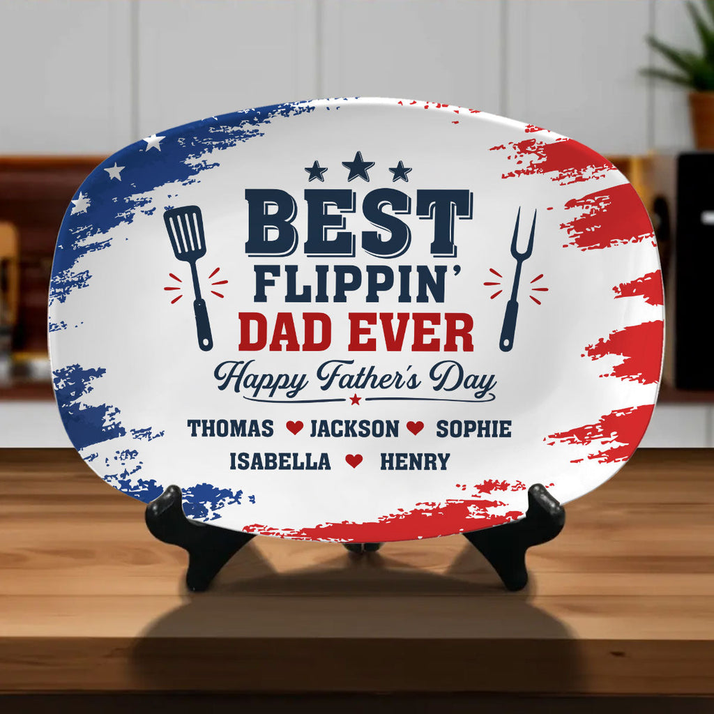 Best Flipping Dad - Personalized Platter