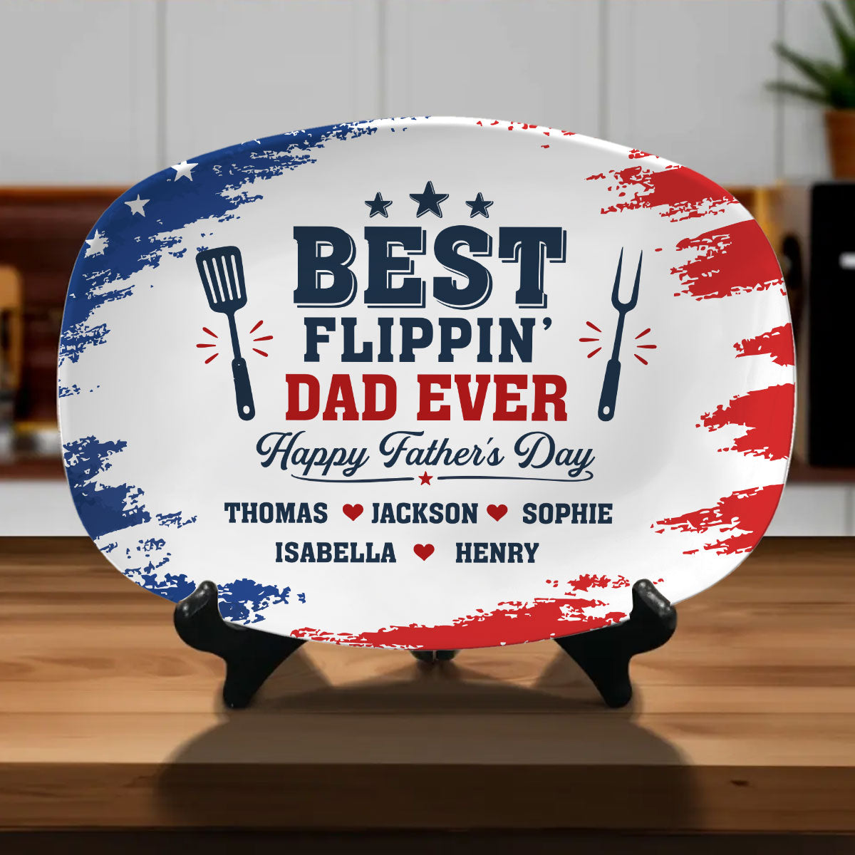 Best Flipping Dad - Personalized Platter