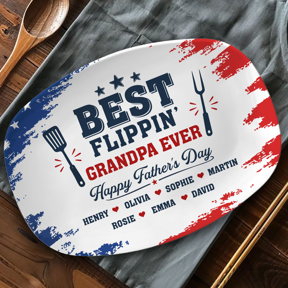 Best Flipping Dad - Personalized Platter