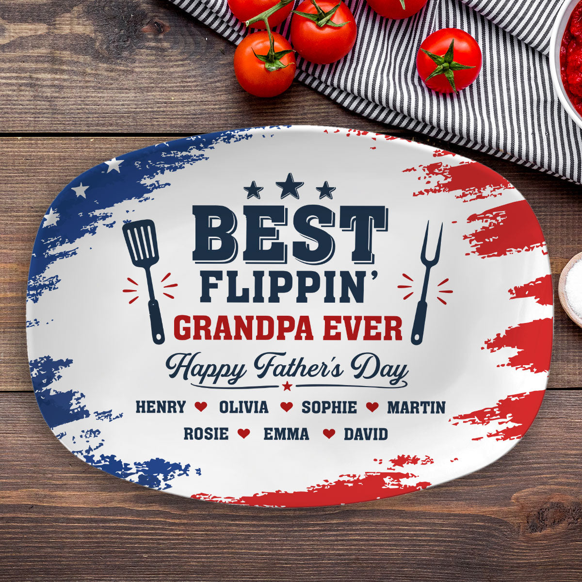 Best Flipping Dad - Personalized Platter