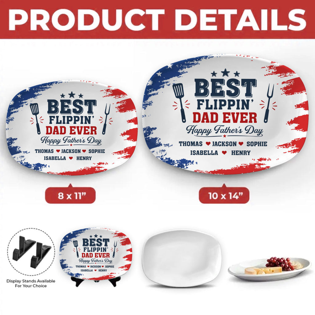 Best Flipping Dad - Personalized Platter