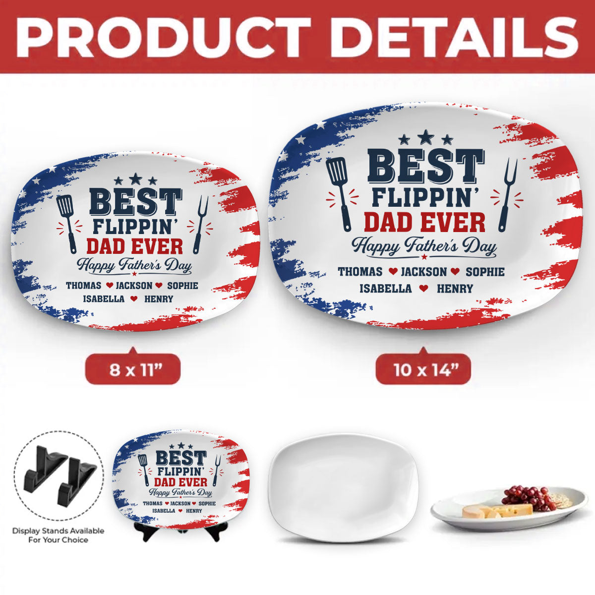 Best Flipping Dad - Personalized Platter