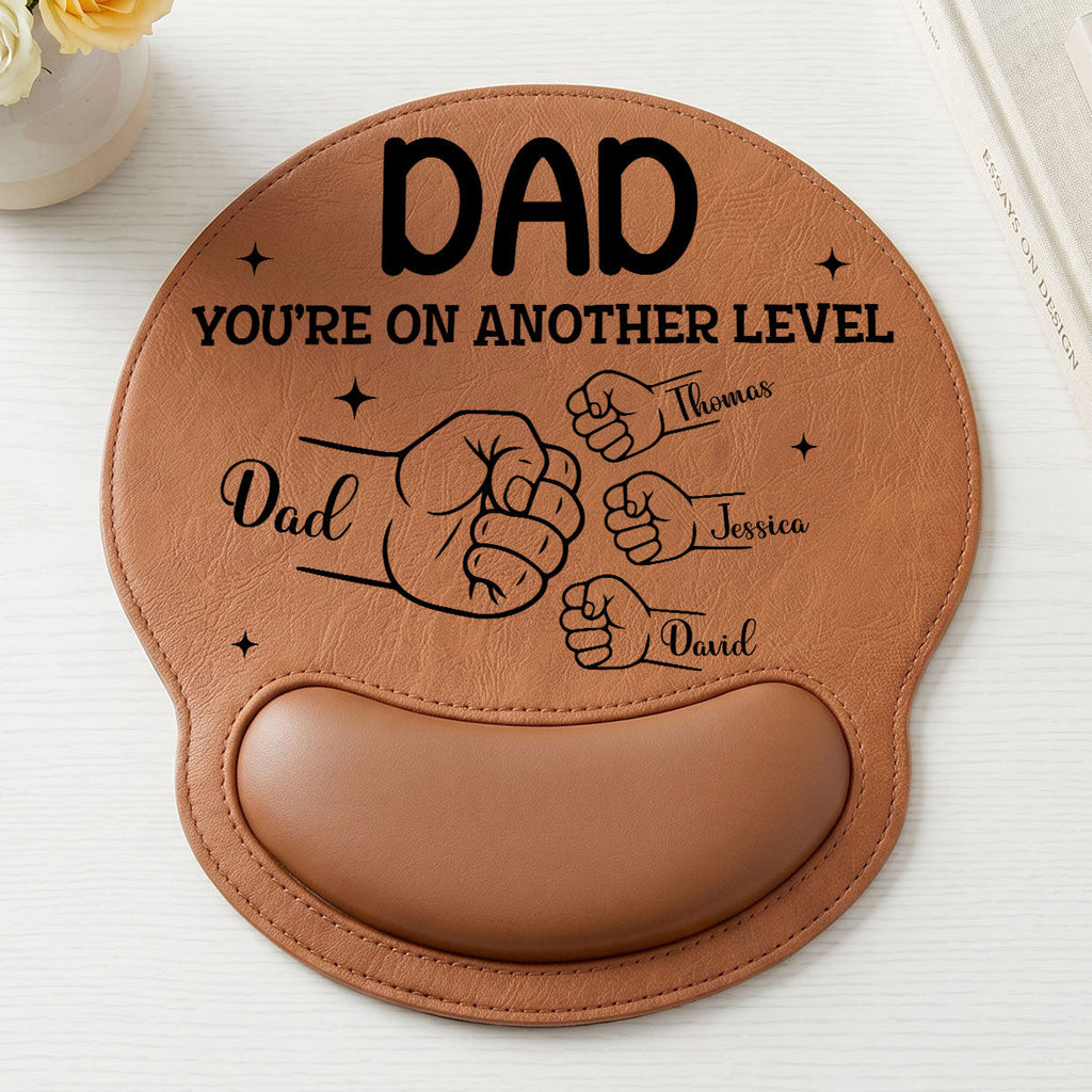 You Are On Another Level - Personalized Leather Mouse Pad