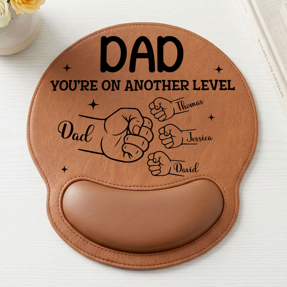 You Are On Another Level - Personalized Leather Mouse Pad
