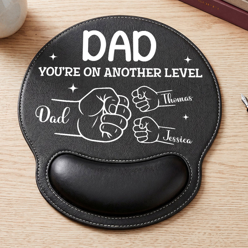 You Are On Another Level - Personalized Leather Mouse Pad
