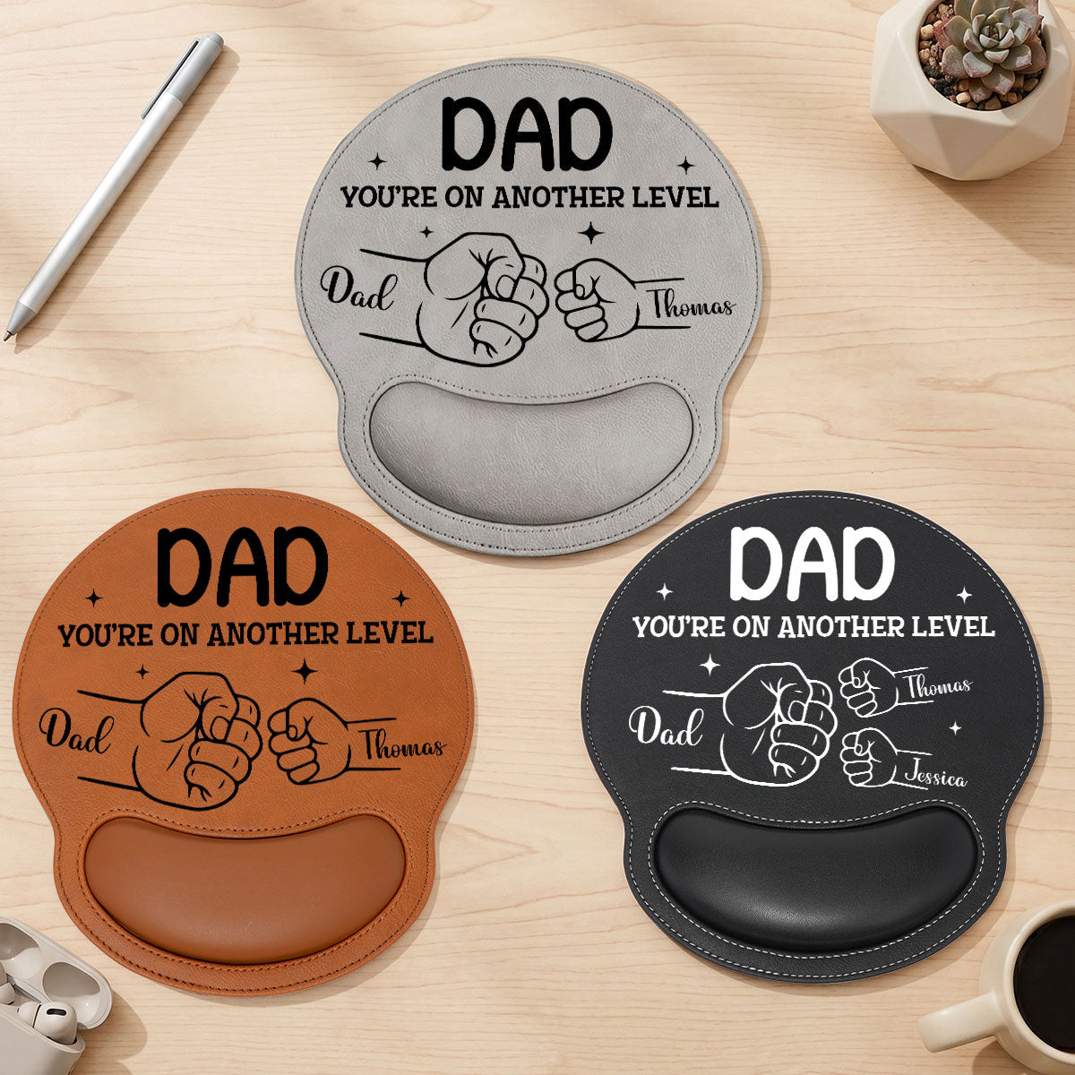 You Are On Another Level - Personalized Leather Mouse Pad