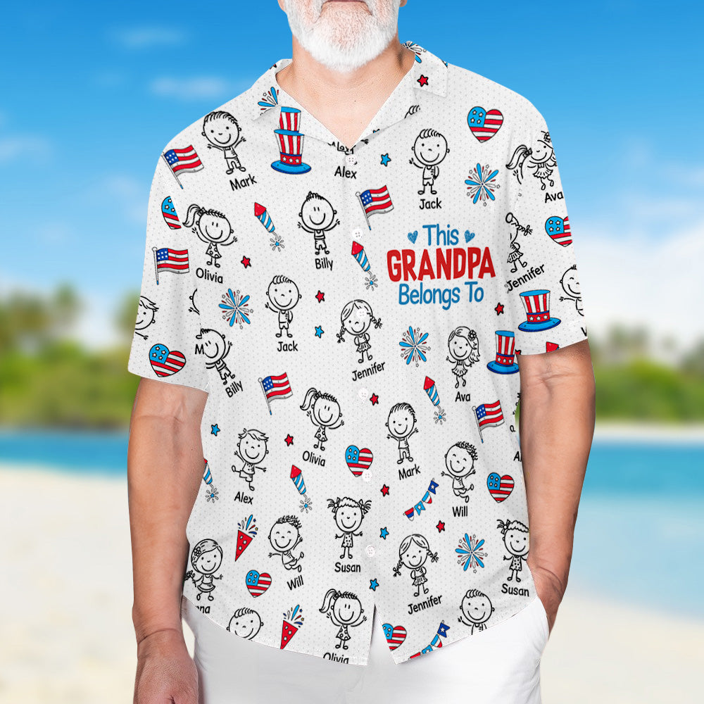 Papa American - Personalized Hawaiian Shirt