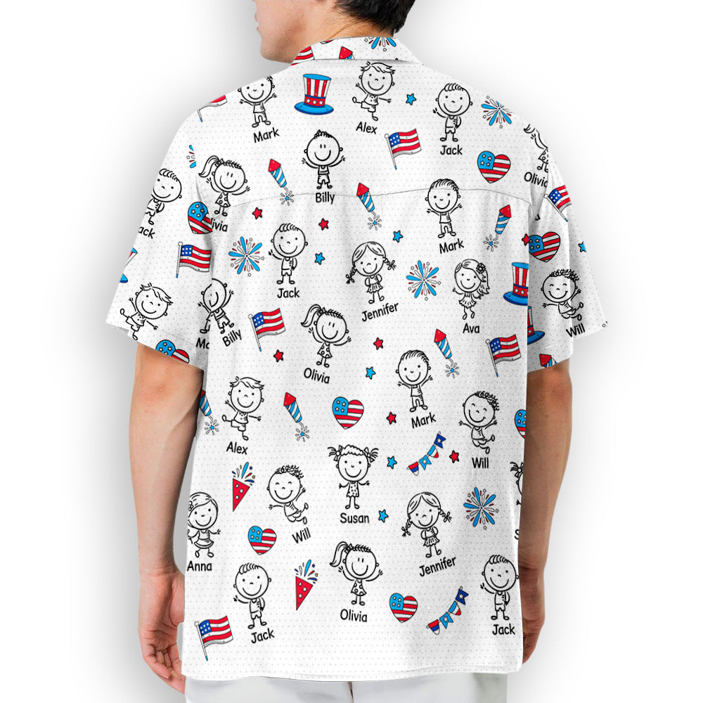 Papa American - Personalized Hawaiian Shirt
