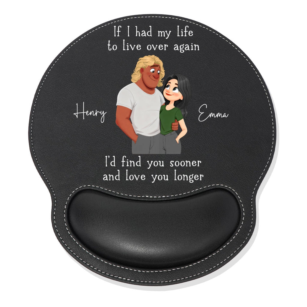 Love You So Much - Personalized Leather Mouse Pad