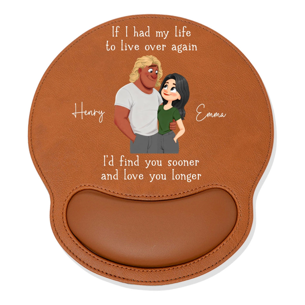 Love You So Much - Personalized Leather Mouse Pad