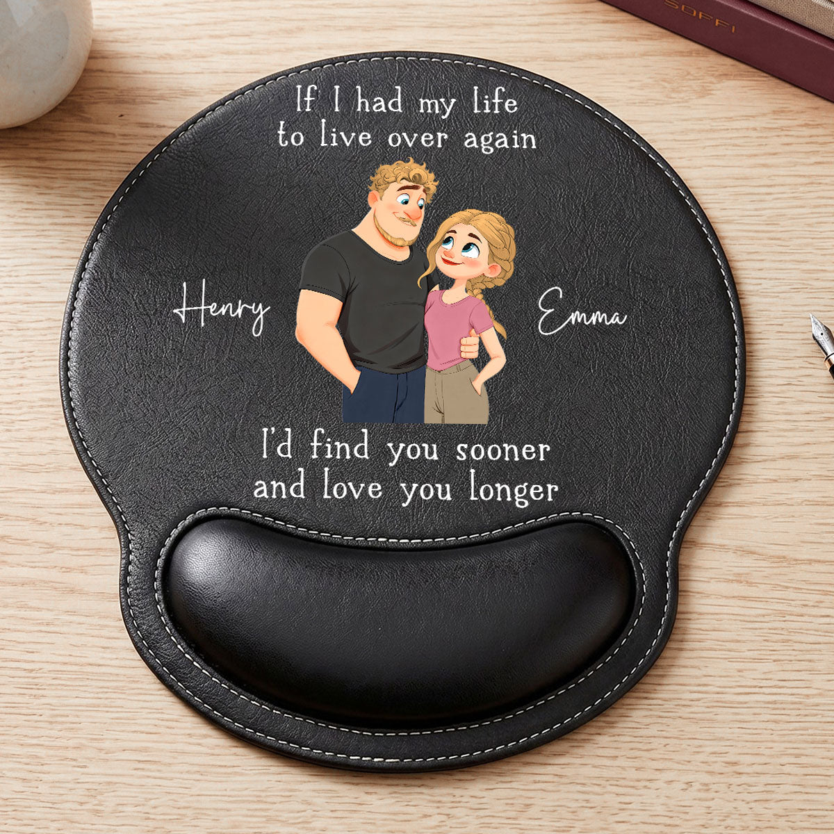 Love You So Much - Personalized Leather Mouse Pad