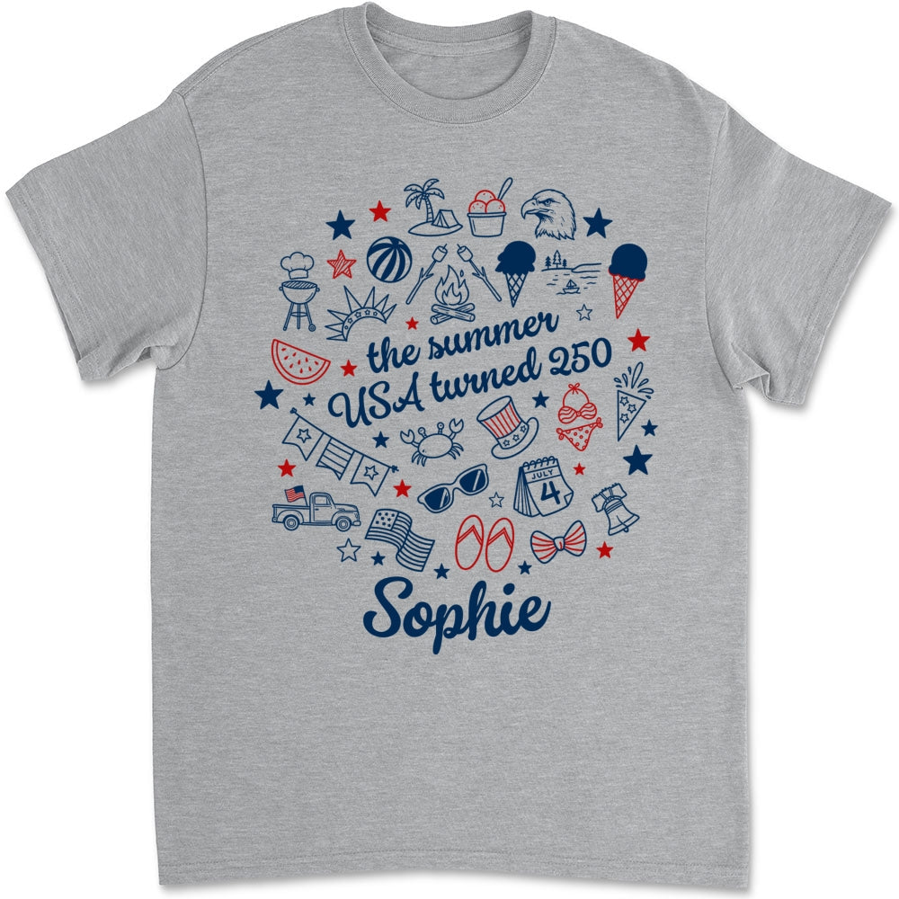 Custom Christmas & Birthday Keepsake Gift • Stars Stripes And Summer - Personalized Shirt