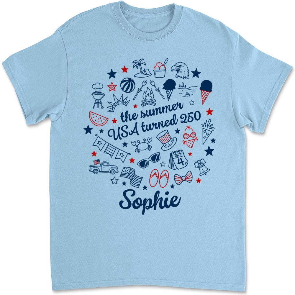 Custom Christmas & Birthday Keepsake Gift • Stars Stripes And Summer - Personalized Shirt
