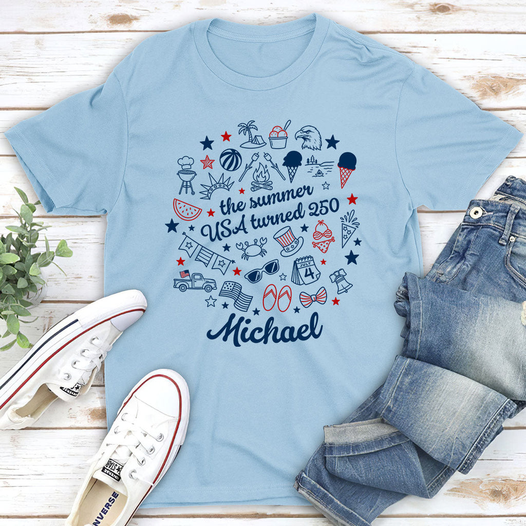 Custom Christmas & Birthday Keepsake Gift • Stars Stripes And Summer - Personalized Shirt
