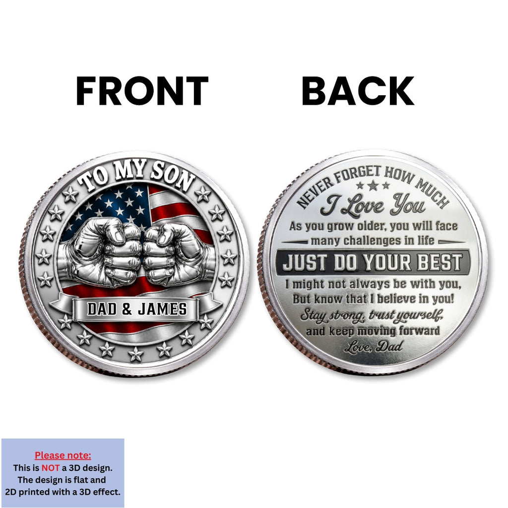 Never Forget I Love You - Personalized Commemorative Keepsake Coin