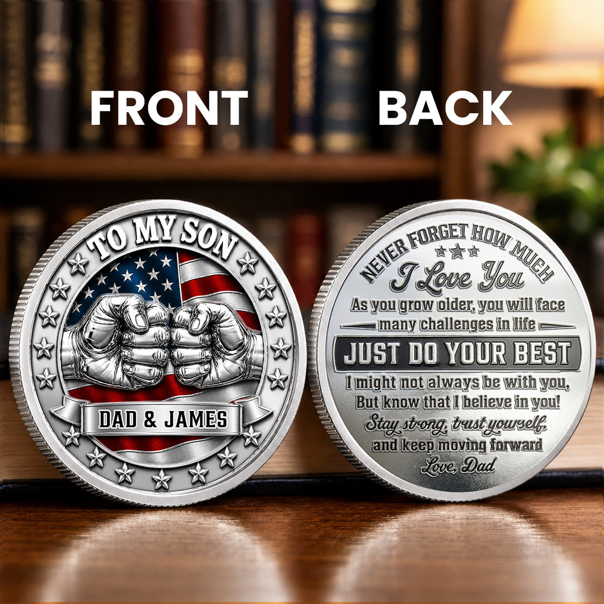 Never Forget I Love You - Personalized Commemorative Keepsake Coin