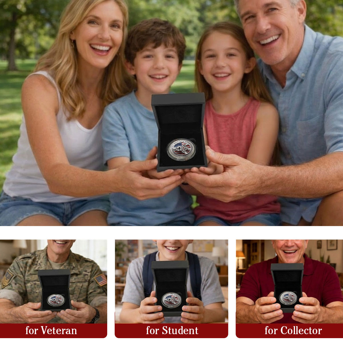 Stars And Stripes Dad - Personalized Commemorative Keepsake Coin