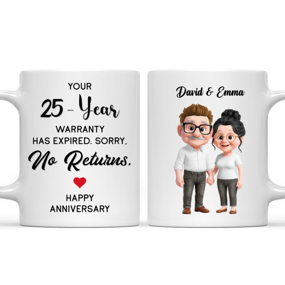 Custom Anniversary Keepsake Gifts For Couple • Warranty Has Expired - Personalized Coffee Mug