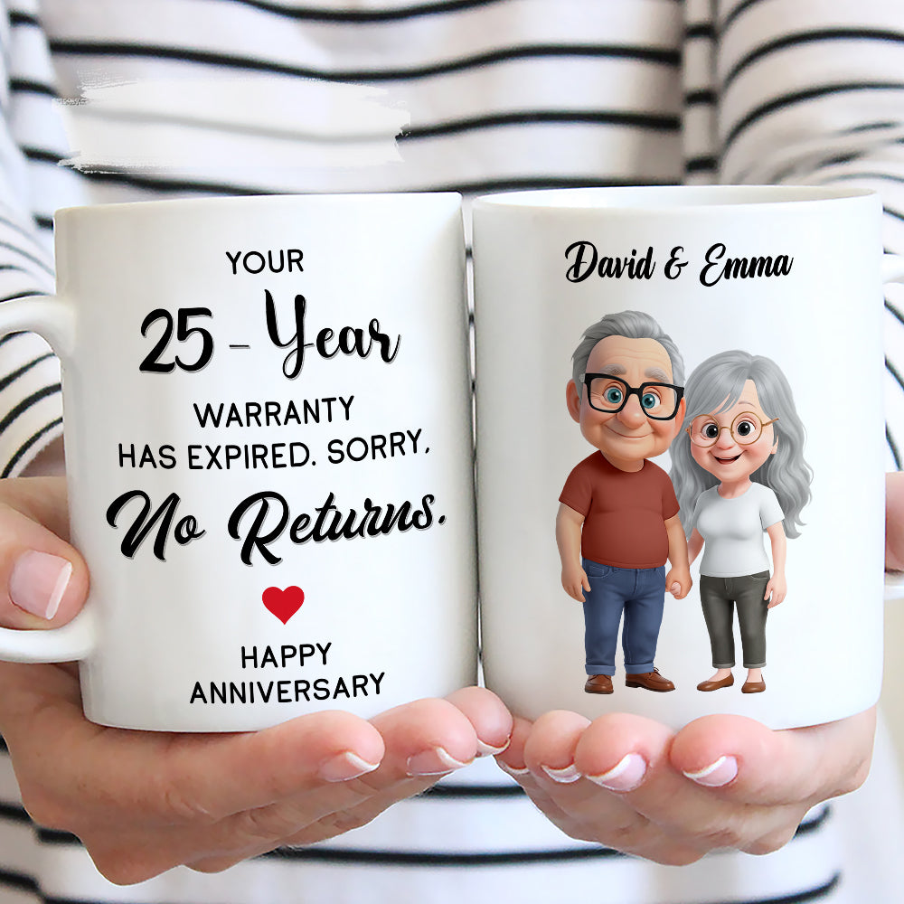 Custom Anniversary Keepsake Gifts For Couple • Warranty Has Expired - Personalized Coffee Mug