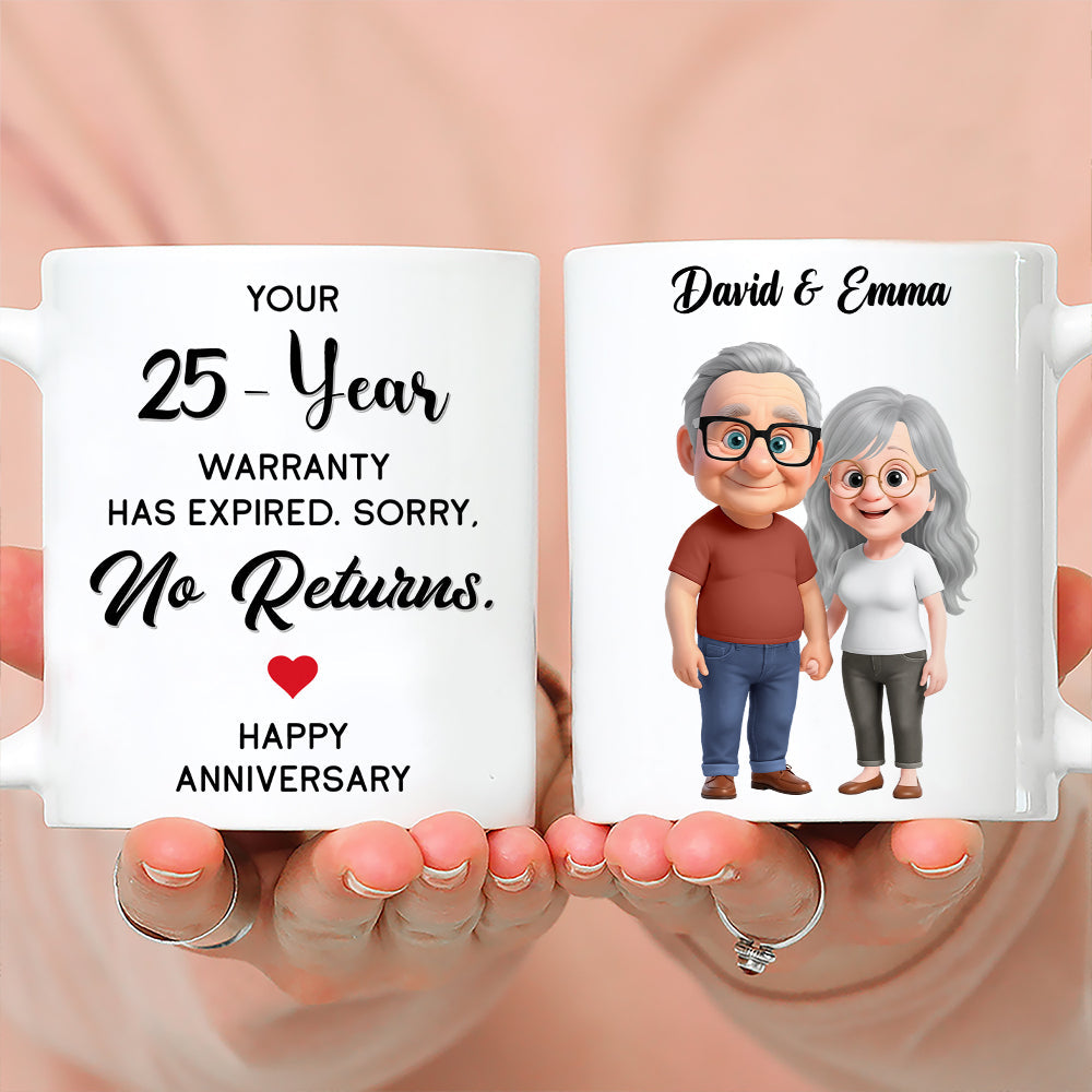 Custom Anniversary Keepsake Gifts For Couple • Warranty Has Expired - Personalized Coffee Mug