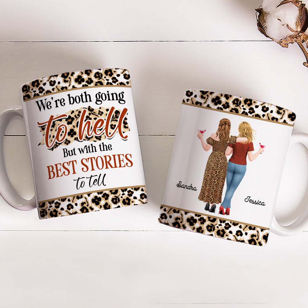 Custom Best Friend, Christmas & Birthday Friendship Keepsake Gift • Going To Hell - Personalized Coffee Mug