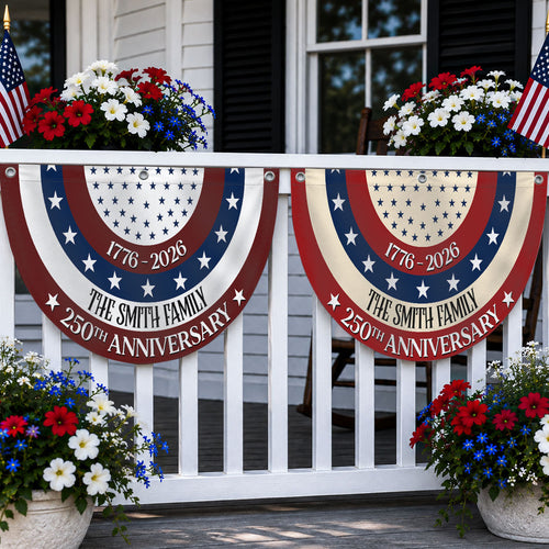 250th Anniversary - Personalized Non-Pleated Fan Flag