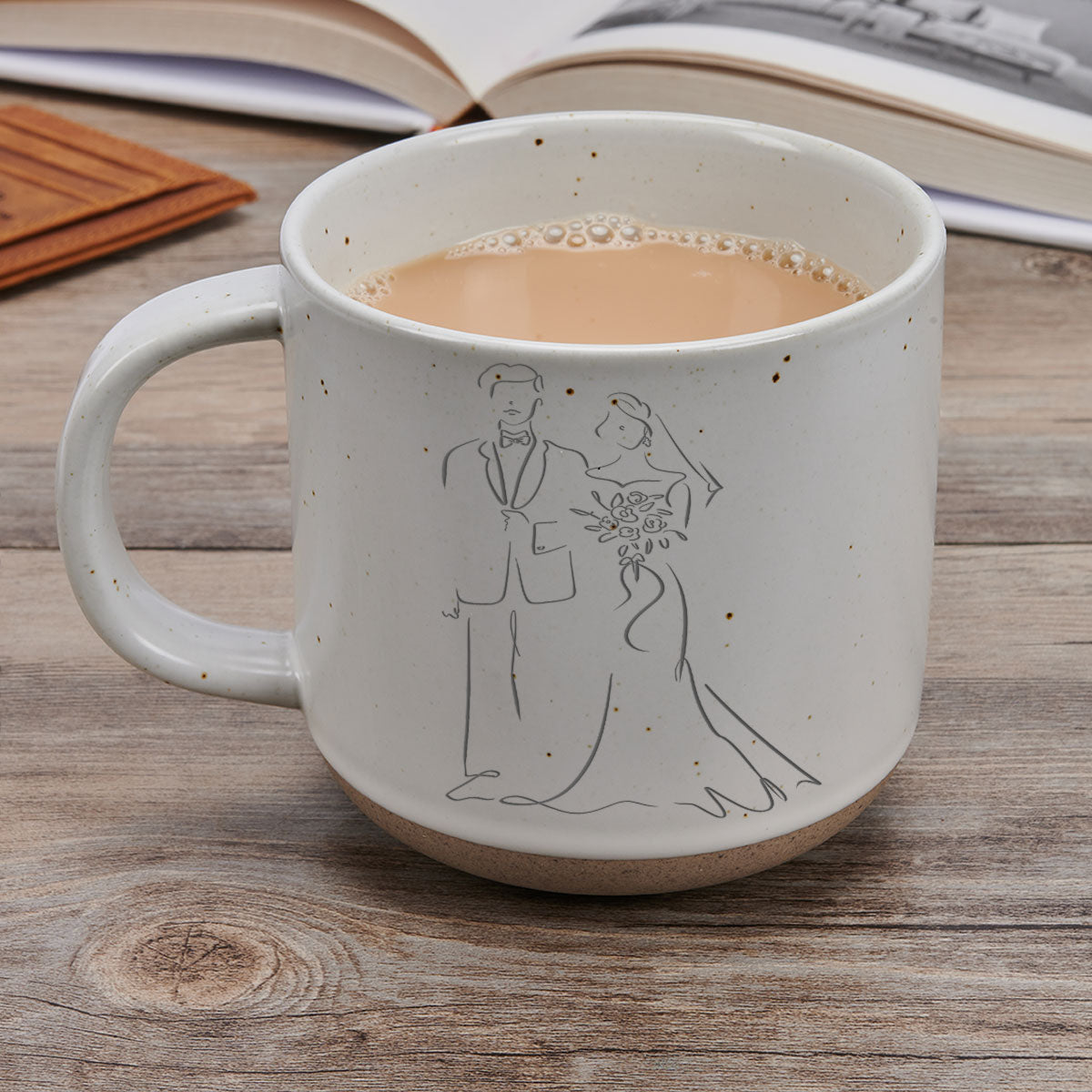 Custom Anniversary Keepsake Gifts For Couple • Carved In Love - Personalized Engraved Pottery Mug