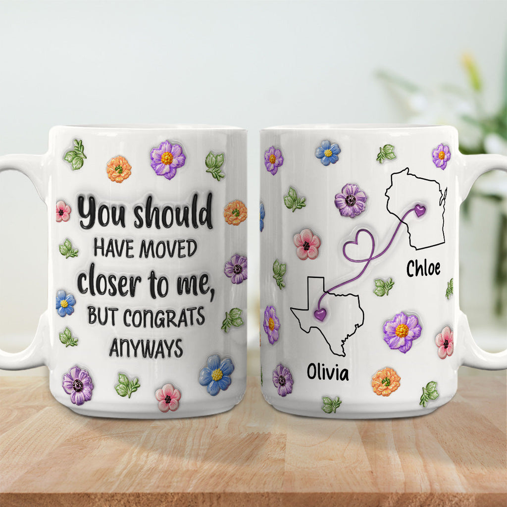 Custom Best Friend, Christmas & Birthday Friendship Keepsake Gift • Hope Your Neighbors Survive - Personalized 3D Inflated Effect Mug