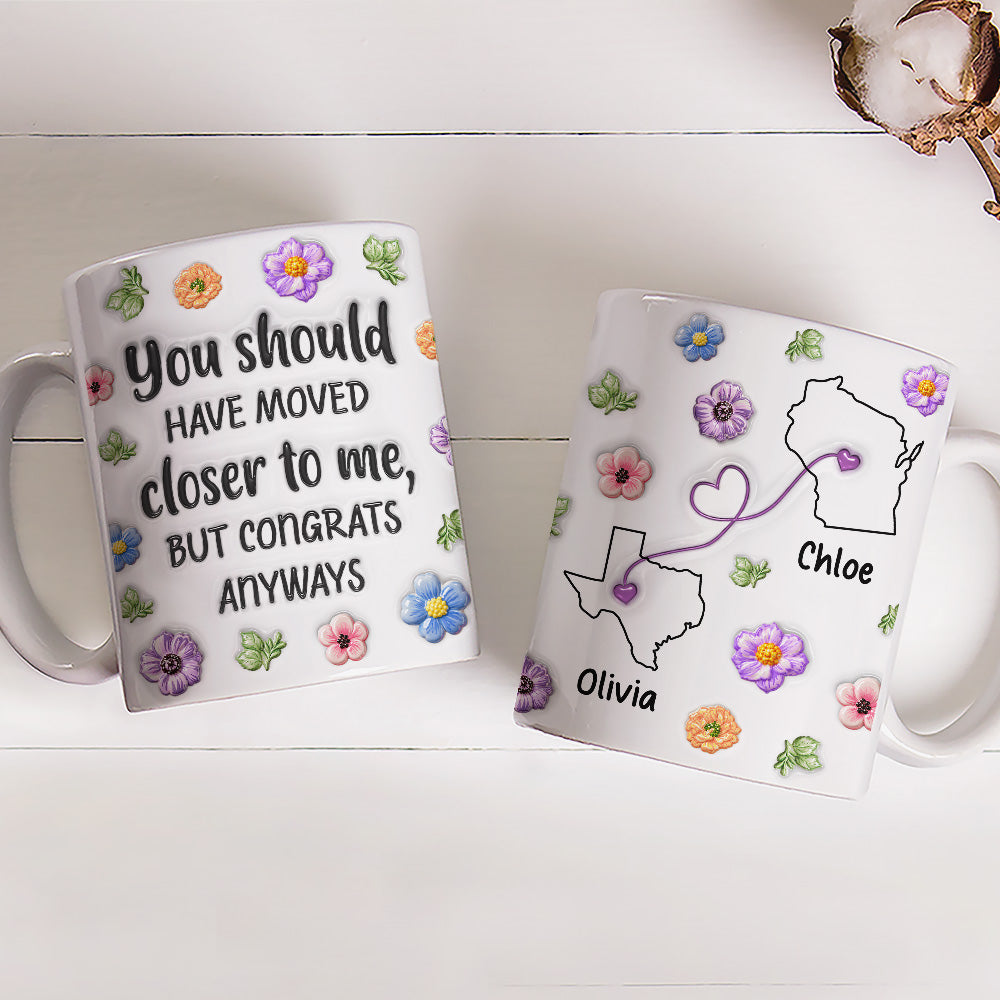 Custom Best Friend, Christmas & Birthday Friendship Keepsake Gift • Hope Your Neighbors Survive - Personalized 3D Inflated Effect Mug