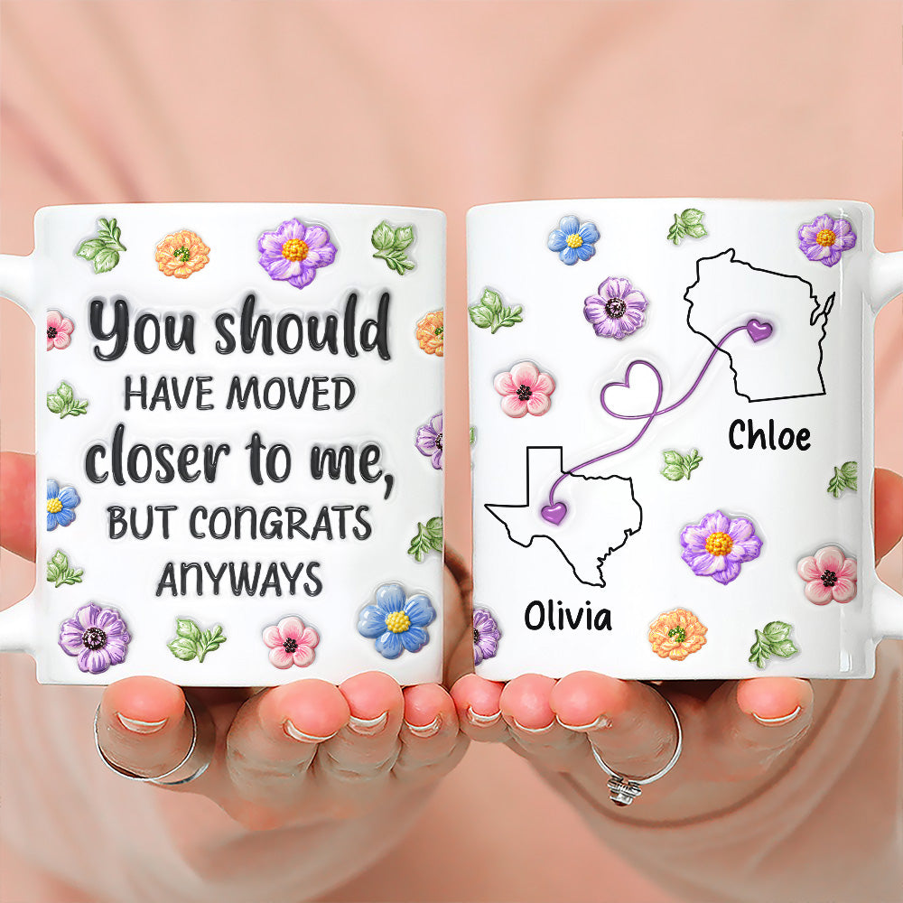 Custom Best Friend, Christmas & Birthday Friendship Keepsake Gift • Hope Your Neighbors Survive - Personalized 3D Inflated Effect Mug