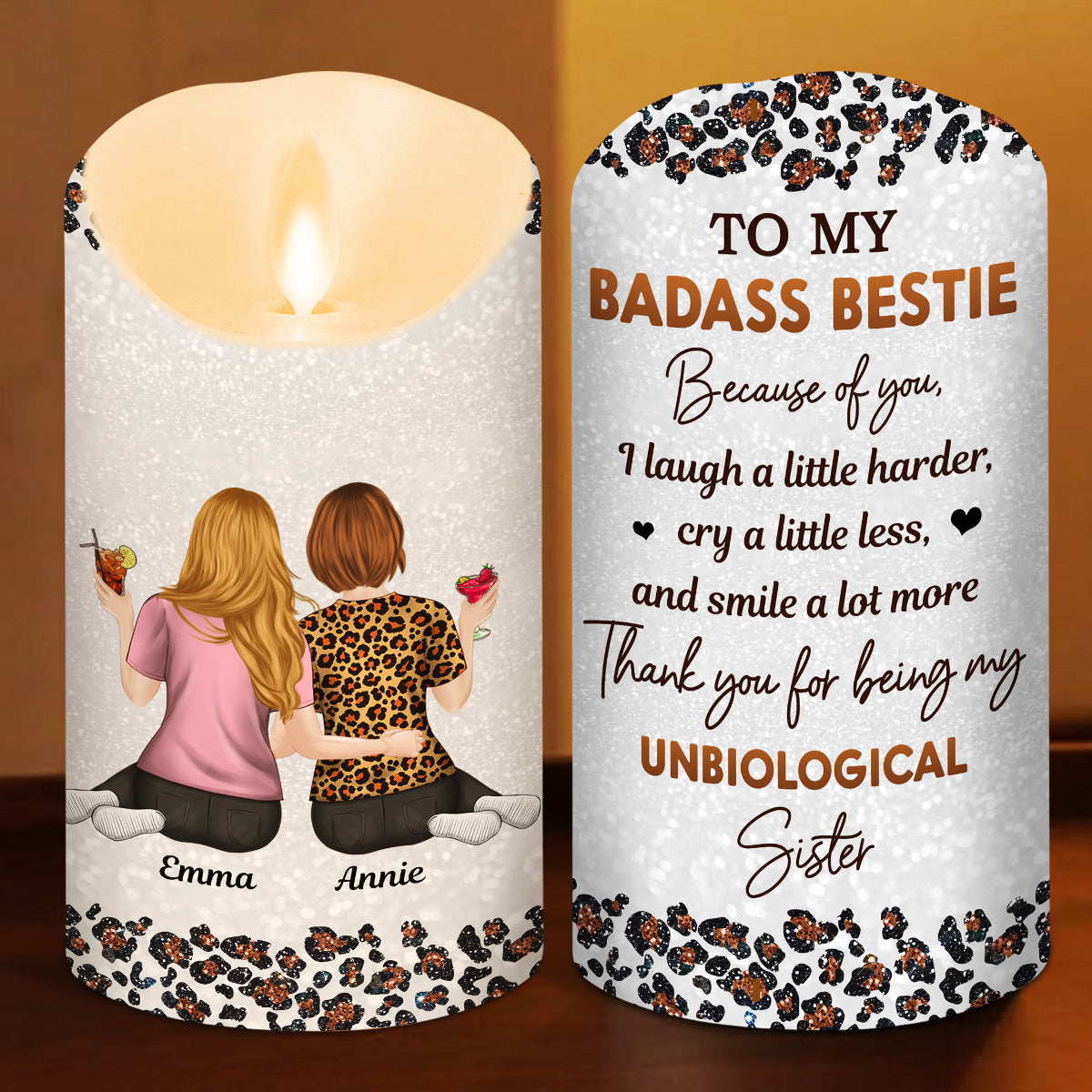 To My Badass Bestie - Personalized LED Candle