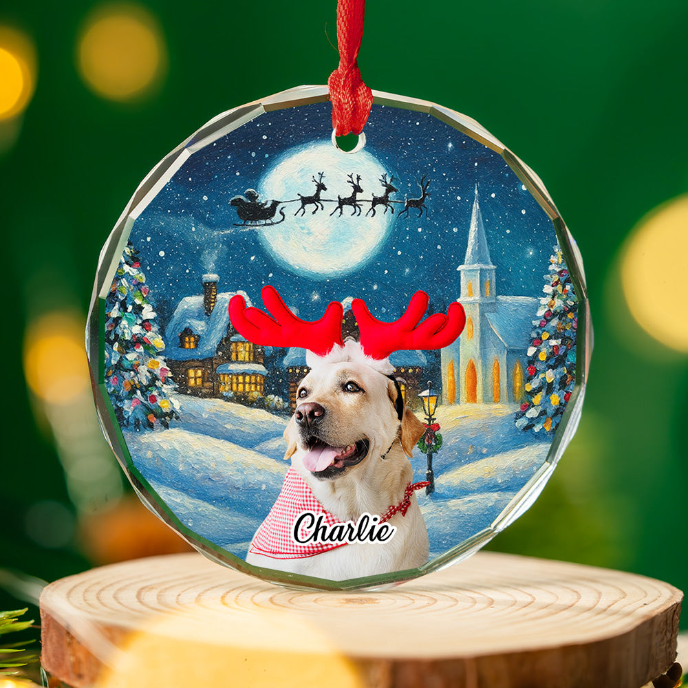 Custom Photo Keepsake Christmas Ornament • Falling In Me Photo - Personalized Glass Ornament