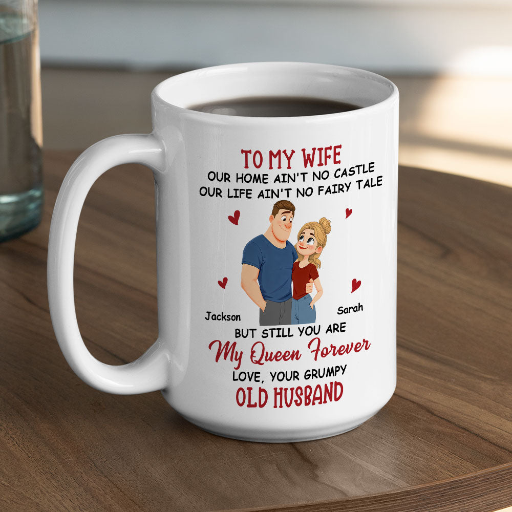 Custom Anniversary Keepsake Gifts For Couple • My Only Queen - Personalized Coffee Mug