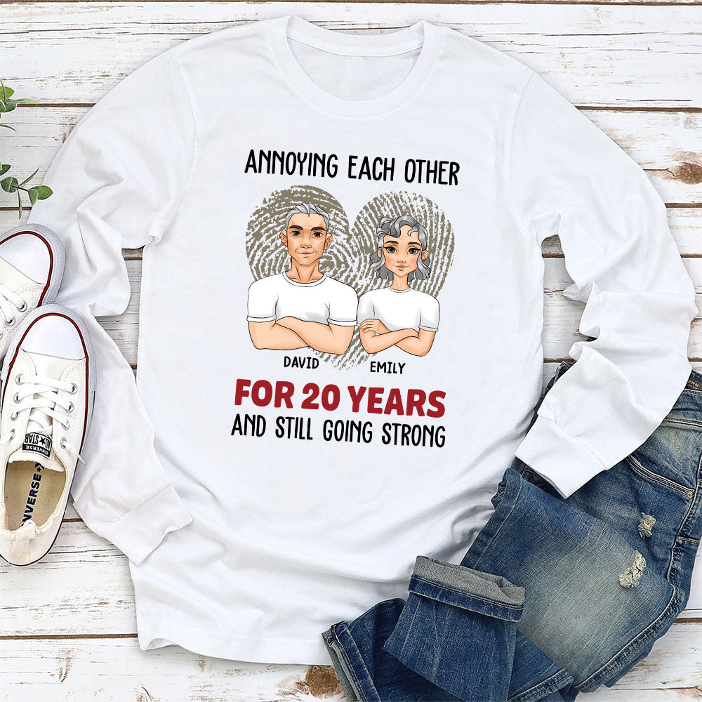 Custom Anniversary Keepsake Gifts For Couple • For Years - Personalized Long Sleeve T-shirt
