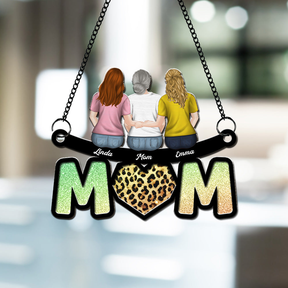 Custom Hanging Decor for Mom Daughter, Mother's Day Gifts • We Love You Mommy - Personalized Suncatcher