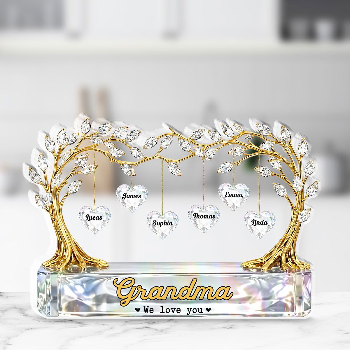 Custom Mother's Day Decor, Gift for Mom & Grandma • We Love You - Personalized Acrylic Plaque