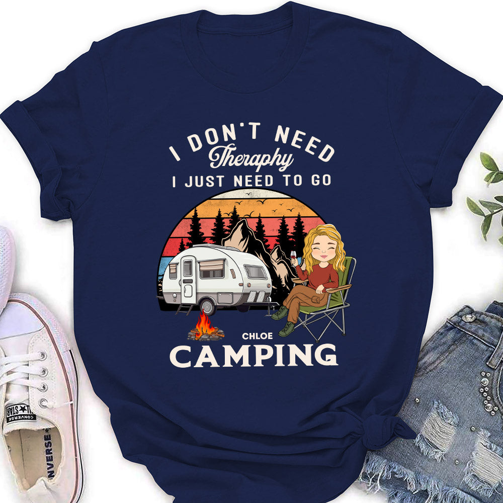 Custom Christmas & Birthday Keepsake Gift • Therapy Camping 2 - Personalized Women's T-shirt