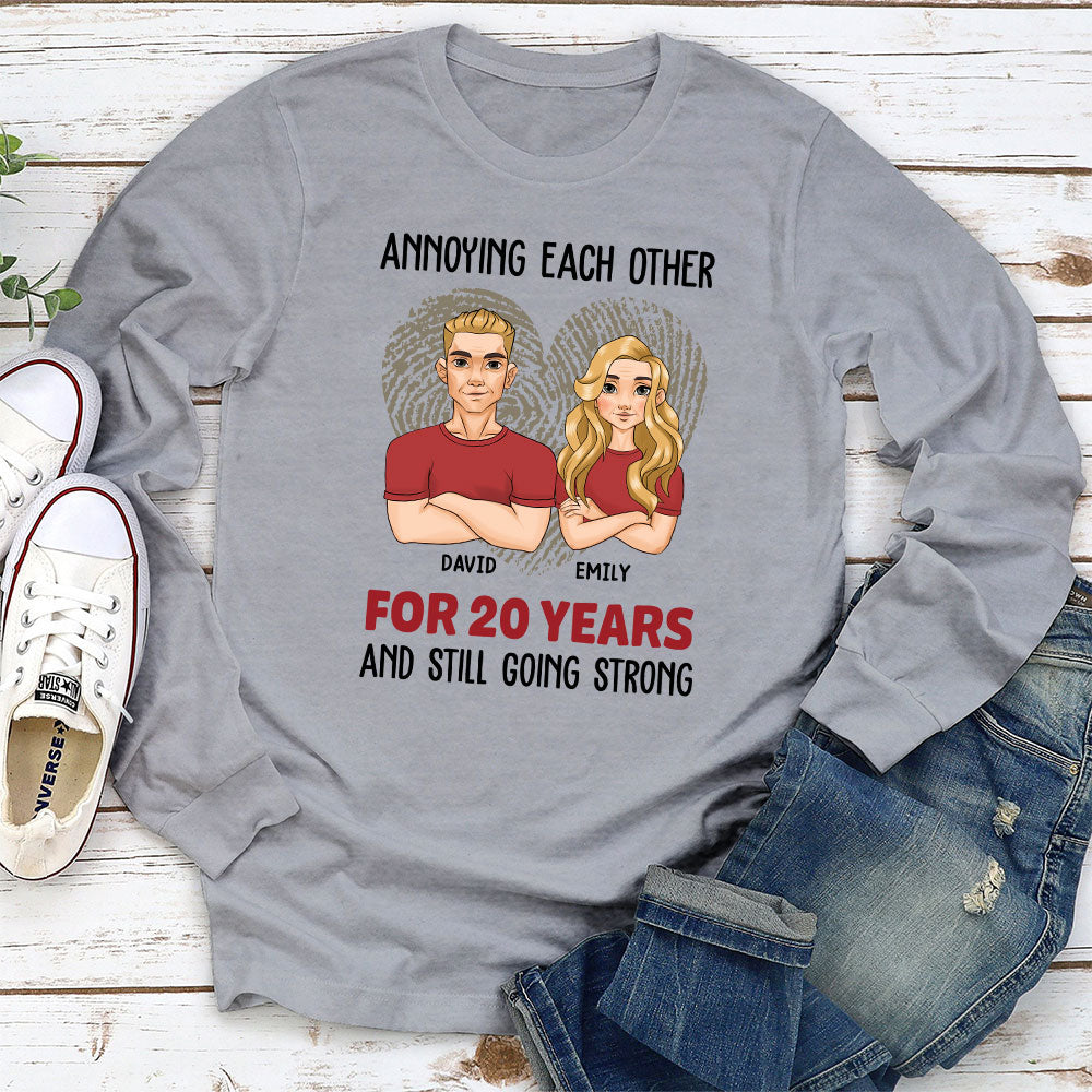 Custom Anniversary Keepsake Gifts For Couple • For Years - Personalized Long Sleeve T-shirt