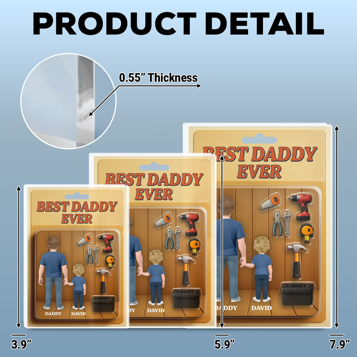 Custom Father's Day Decor, Gift for Dad & Grandpa • We Caught The Best Dad - Personalized Acrylic Plaque