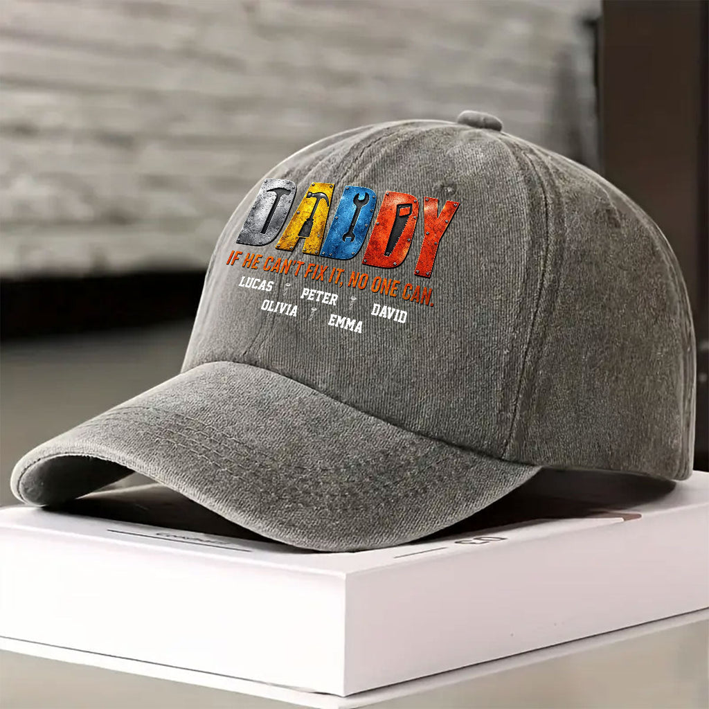 Custom Father's Day Christmas Birthday Gifts for Dad • No One But Daddy - Personalized Vintage Washed Denim Cap
