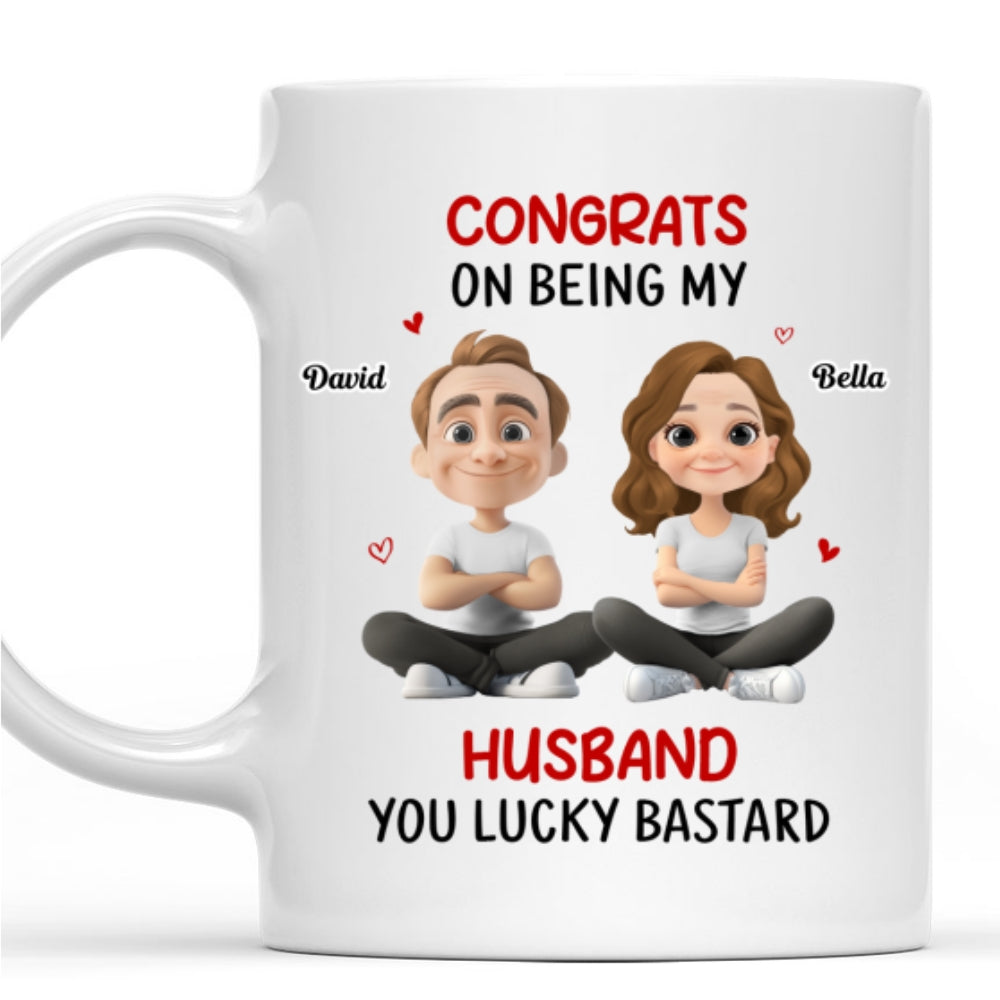 Custom Anniversary Keepsake Gifts For Couple • Congrats My Husband - Personalized Coffee Mug