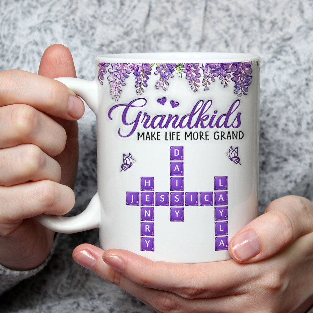 Custom Christmas & Birthday Gift For Grandma • Our Grandma - Personalized 3D Inflated Effect Mug