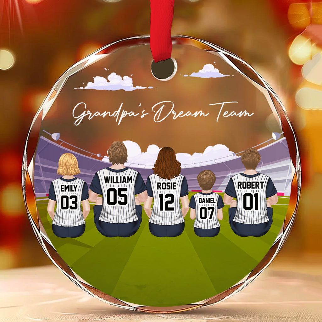Custom Keepsake Christmas Ornament •  Dream Team - Personalized Glass Ornament