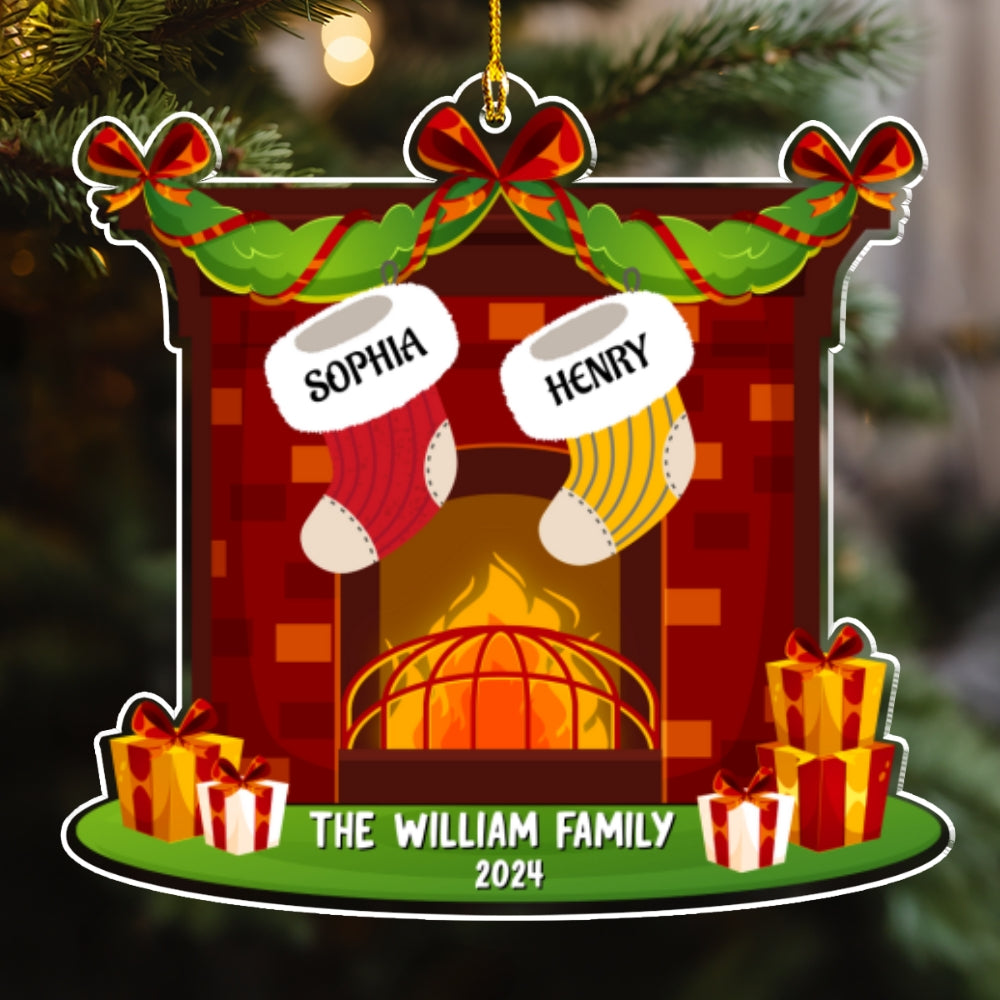 Custom Family Ornament, Christmas Gift for Family Members •  The William Family 2024 - Personalized Acrylic Ornament