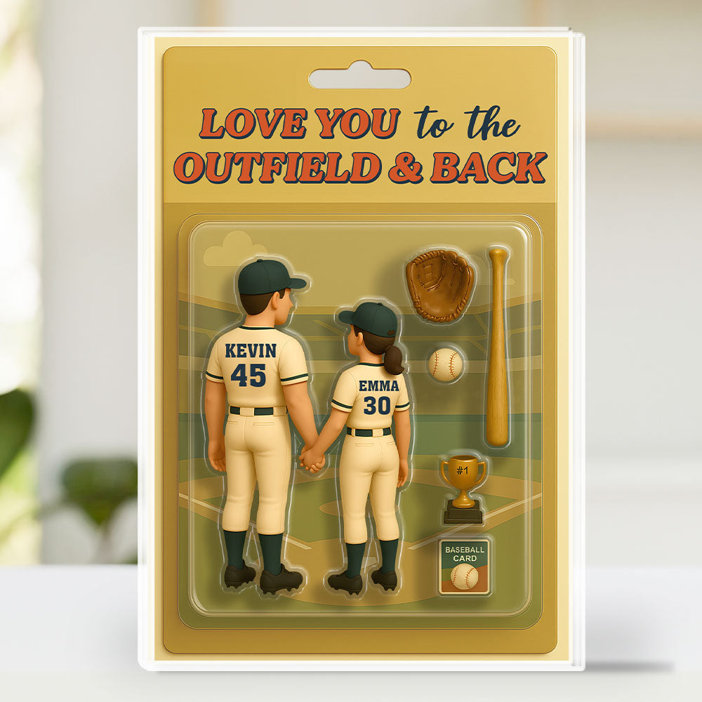 Custom Couple's Decor, Anniversary & Wedding Gift • Baseball Couple - Personalized Acrylic Plaque